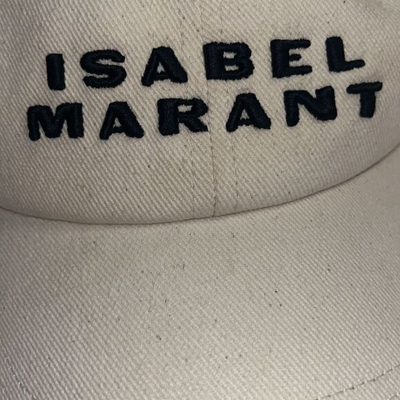 NWT ISABEL MARANT Malange Ivory Cotton Tedji Baseball Cap - Picture 5 of 9